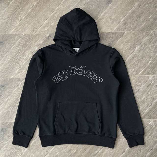 Spider WorldWide Classic Fonts Hoodie Black