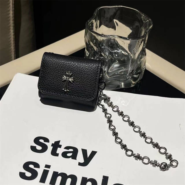 CH Leather AirPods Case Black