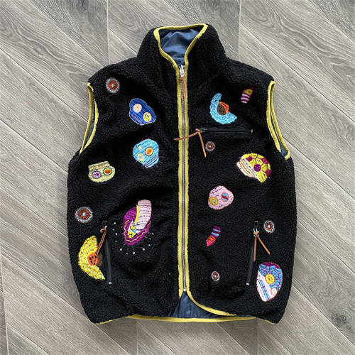 Kapital Sherpa Kountry Skull Embrideried Vest