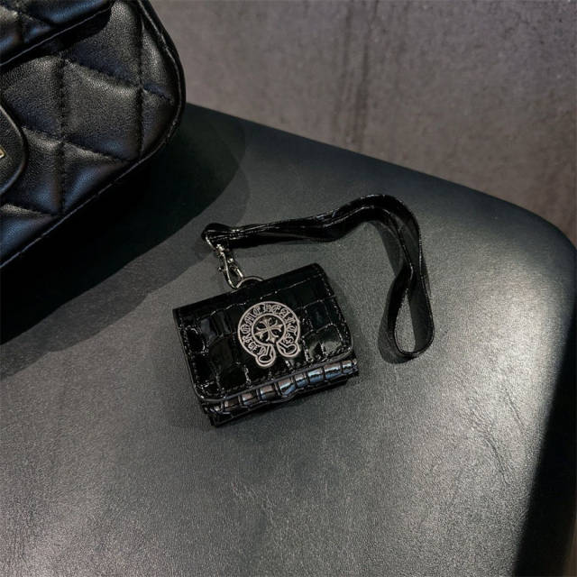 CH Leather AirPods Case Black