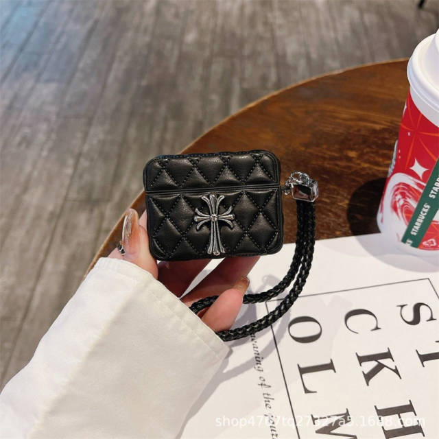 CH Leather AirPods Case Black