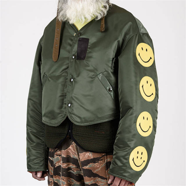 Kapital Kountry MA-1 Smile Face Vest Jacket Green