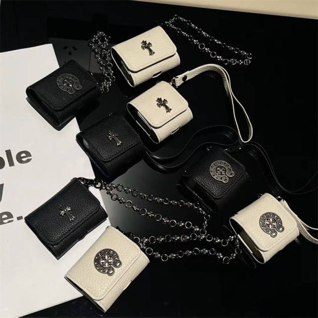 CH Leather AirPods Case Black