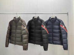 Moncler Duck Down Jacket Black/Green/Navy Blue