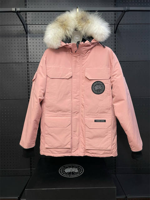 Canada G**se Down Expedition Puffer Jacket Pink YKK Zipper