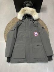 Canada G**se Down Expedition Puffer Jacket Gray YKK Zipper