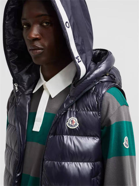 Moncler 24FW Down Puffer Vest Black Navy Blue