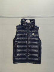 Moncler 24FW Down Puffer Vest Black Navy Blue