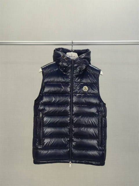 Moncler 24FW Down Puffer Vest Black Navy Blue