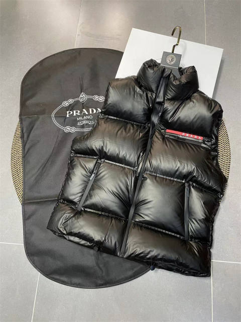 P**DA Duck Down Puffer Jacket Black Color