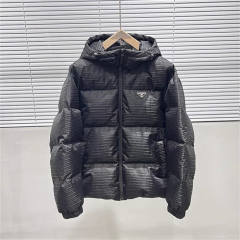 P**DA Duck Down Puffer Jacket Black Color