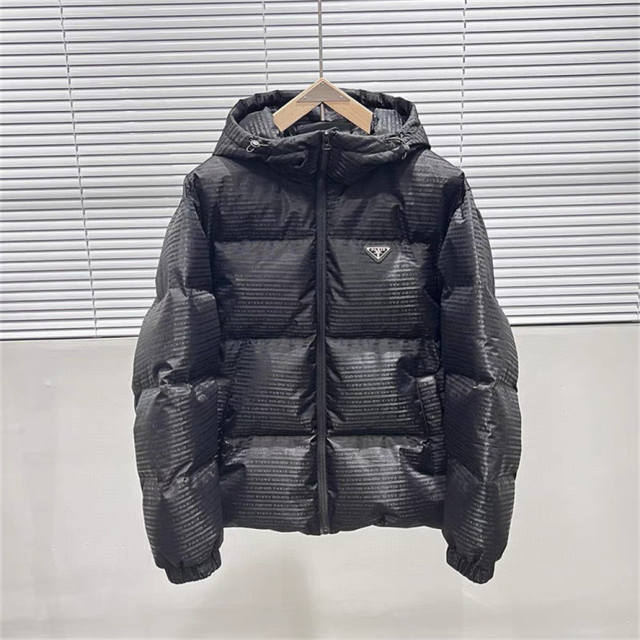 P**DA Duck Down Puffer Jacket Black Color