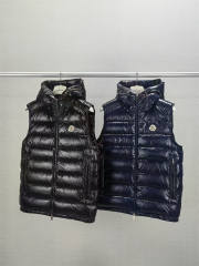 Moncler 24FW Down Puffer Vest Black Navy Blue