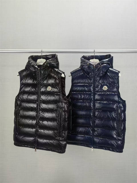 Moncler 24FW Down Puffer Vest Black Navy Blue