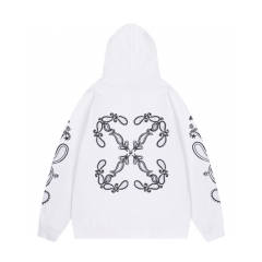 OW Classic Logo Hoodie Black White