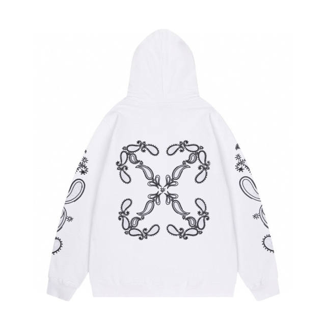 OW Classic Logo Hoodie Black White