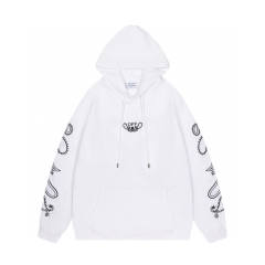 OW Classic Logo Hoodie Black White