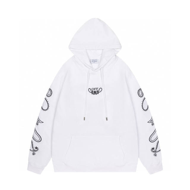 OW Classic Logo Hoodie Black White