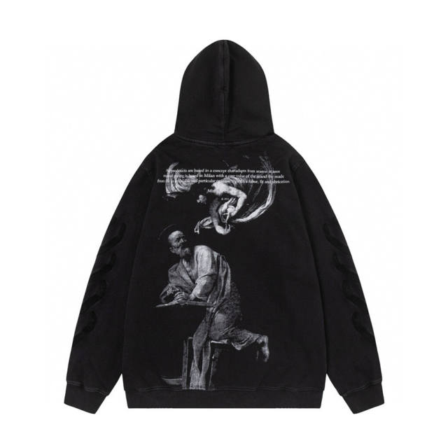 OW Oil Painting Hoodie Black