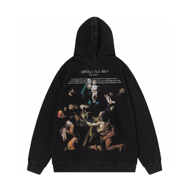 OW Oil Painting Hoodie Black