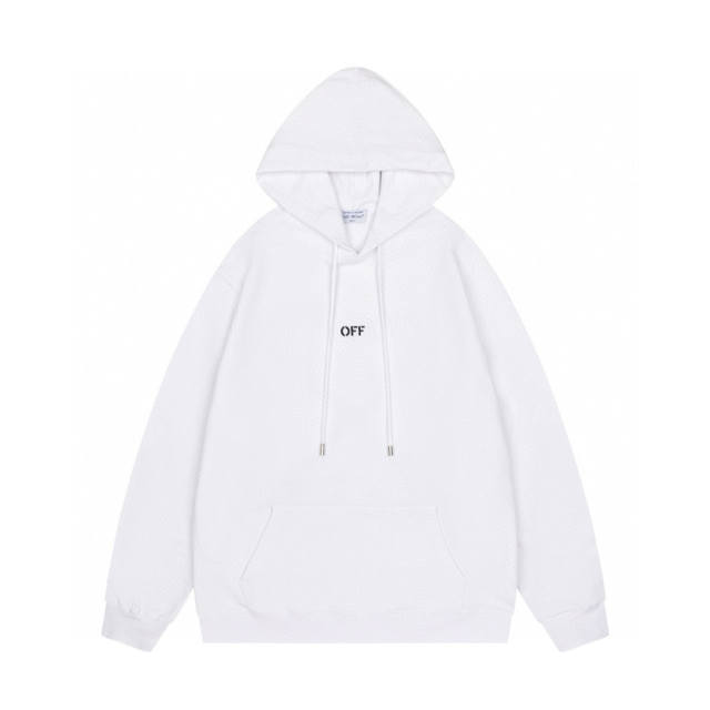 OW Classic Logo Hoodie Black White