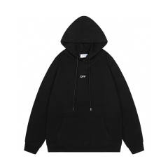 OW Classic Logo Hoodie Black White