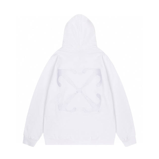 OW Classic Logo Hoodie Black White
