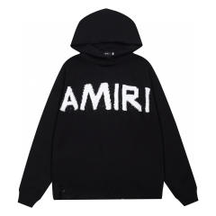 Amir* Knit Hoodie Black Beige