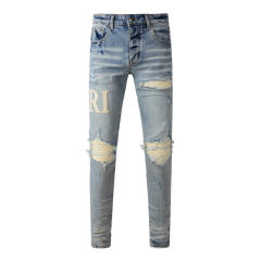 #8905 Embroidery Jeans Pants