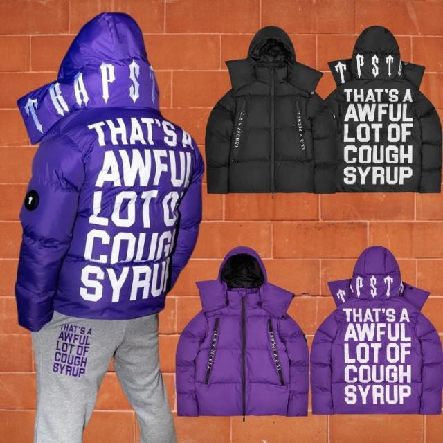 Trapstar Puffer Jacket Black Purple
