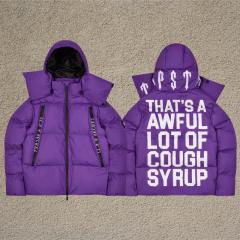 Trapstar Puffer Jacket Black Purple