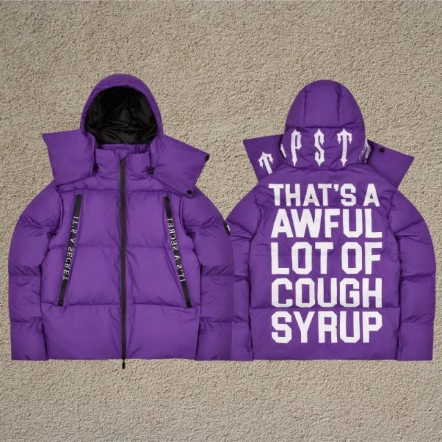 Trapstar Puffer Jacket Black Purple