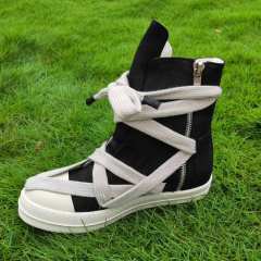 R*ck Οwens Leather High Shoes Black Pink (Size 7-13)
