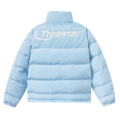 Trapstar Embroidery Logo Puffer Jacket Blue