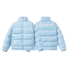 Trapstar Embroidery Logo Puffer Jacket Blue