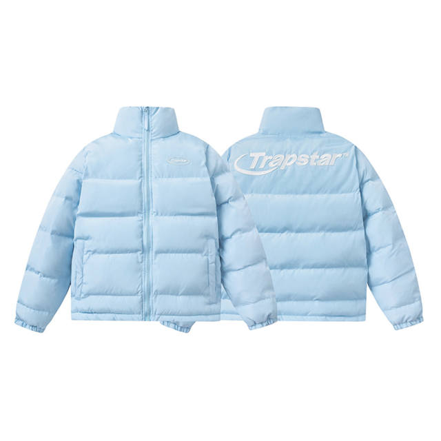 Trapstar Embroidery Logo Puffer Jacket Blue