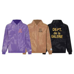 GALLERY DEPT Tie Dye Hoodie Black Brown Purple