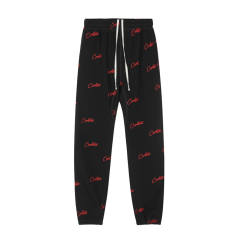 Corteiz Drill-Style Woven Track Pants - Black