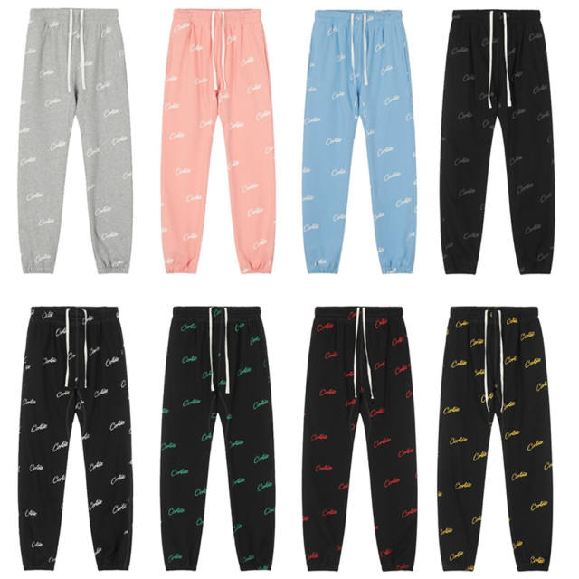 Corteiz Drill-Style Woven Track Pants - Black