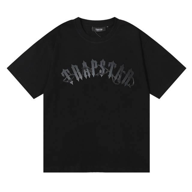 Trapstar BARBED WIRE AOW TEE T-SHIRT BLACK WHITE