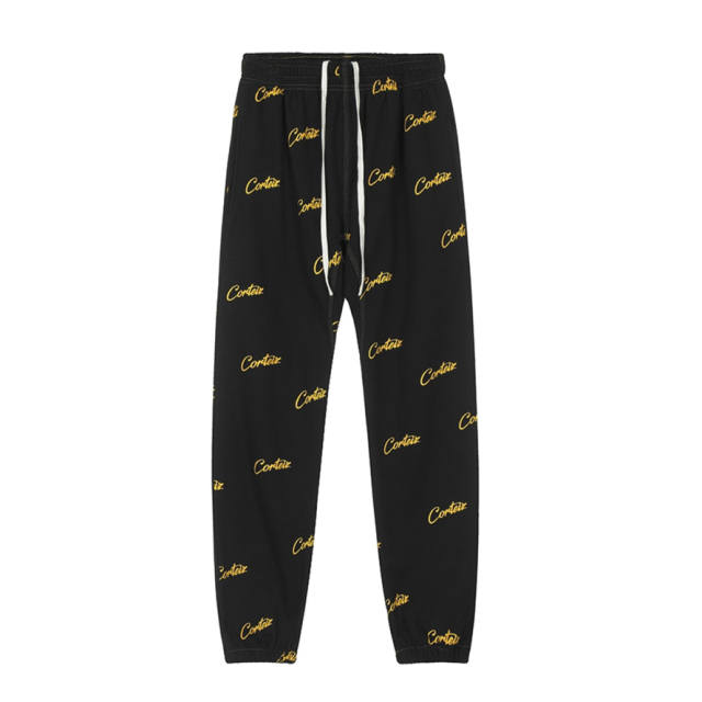 Corteiz Drill-Style Woven Track Pants - Black