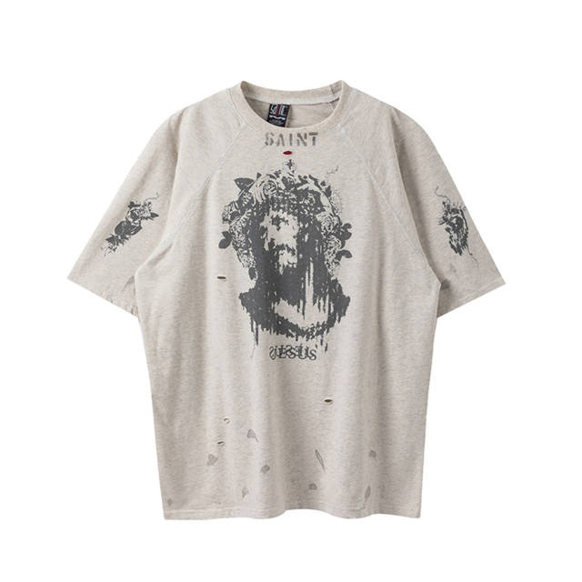 Saint Michael Jesus T-Shirt Beige