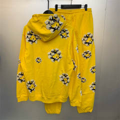 Denim Tears x CPFM Cactus Tears Flower Logo Hoodie Black Yellow Blue