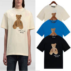 Palm Angels 24SS Bear T-Shirt Blue Black Beige
