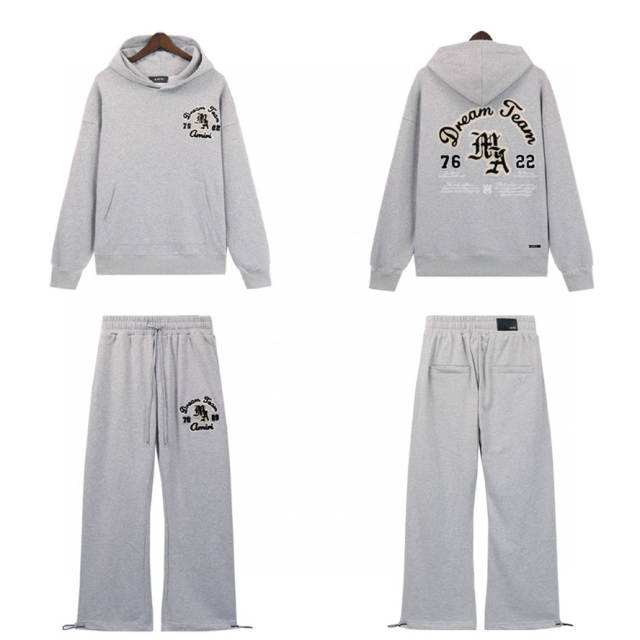 Embroidered Entangled Logo Hoodie Pants Black White