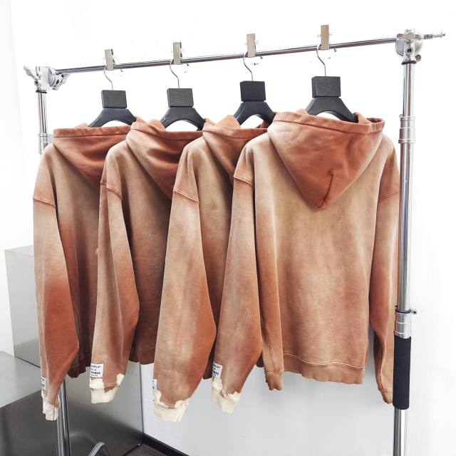 1:1 Wuality Gallery Dept Brown White Spotted Aged Hoodie