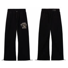 Embroidered Entangled Logo Hoodie Pants Black White