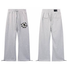 Embroidered Entangled Logo Hoodie Pants Black White