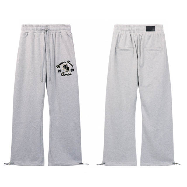 Embroidered Entangled Logo Hoodie Pants Black White
