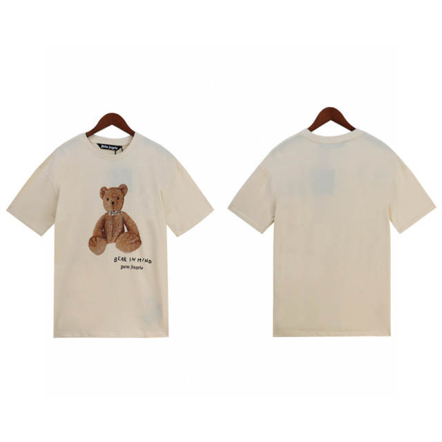 Palm Angels 24SS Bear T-Shirt Blue Black Beige